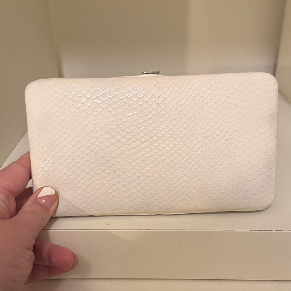 Nine West Textured Cream Clutch